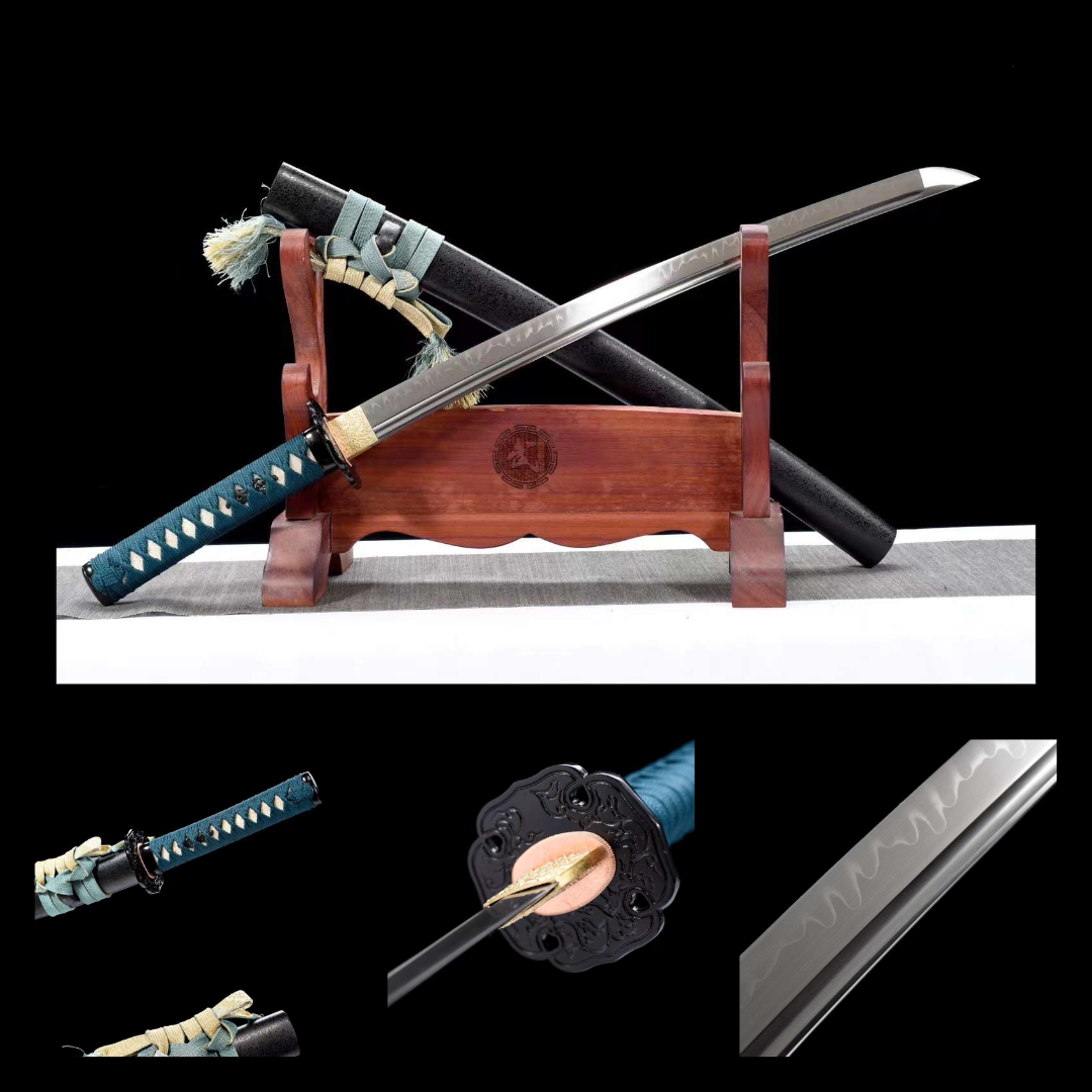 Wakizashi thép t10 / CLAY TEMPERED [MSP 17]